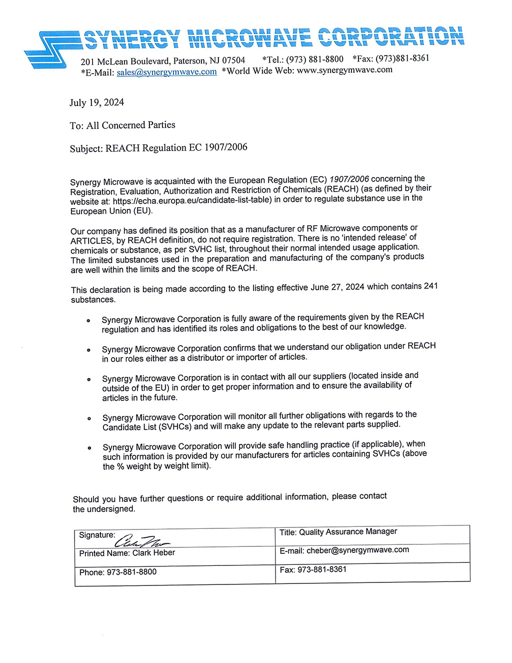 Registration, Evaluation, Authorization, and Restriction of Chemicals.